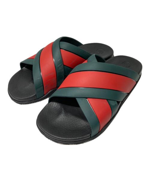 GUCCI（グッチ）GUCCI (グッチ) シェリーラインスライドサンダル ブラック サイズ:8の古着・服飾アイテム