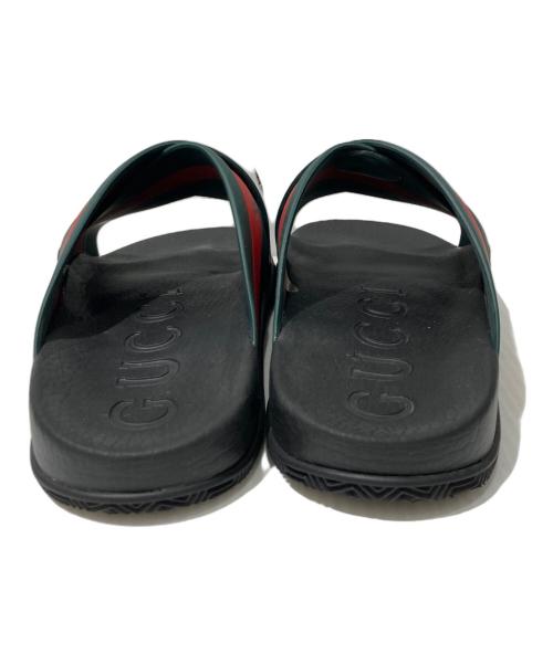 GUCCI（グッチ）GUCCI (グッチ) シェリーラインスライドサンダル ブラック サイズ:8の古着・服飾アイテム