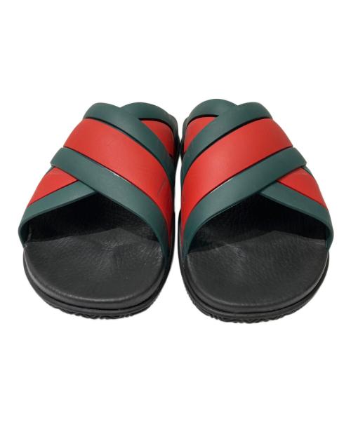 GUCCI（グッチ）GUCCI (グッチ) シェリーラインスライドサンダル ブラック サイズ:8の古着・服飾アイテム