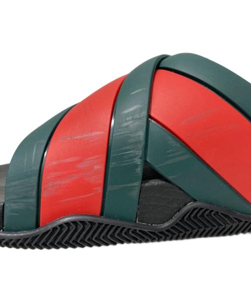 GUCCI（グッチ）GUCCI (グッチ) シェリーラインスライドサンダル ブラック サイズ:8の古着・服飾アイテム