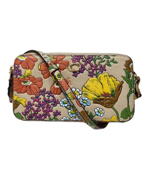 COACH（コーチ）COACH (コーチ) キラ クロスボディ・フローラル プリント ショルダーバッグ ベージュの古着・服飾アイテム