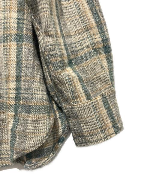 WOOLRICH（ウールリッチ）WOOLRICH (ウールリッチ) 80'sウエスタンウールシャツ ベージュ×グリーン サイズ:Lの古着・服飾アイテム