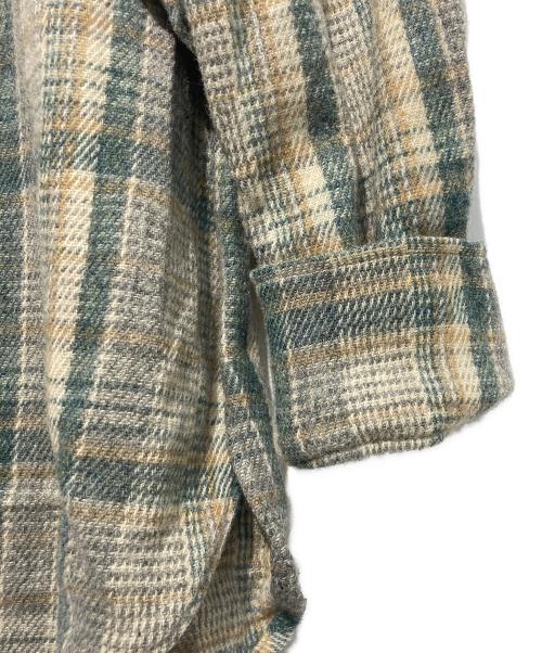 WOOLRICH（ウールリッチ）WOOLRICH (ウールリッチ) 80'sウエスタンウールシャツ ベージュ×グリーン サイズ:Lの古着・服飾アイテム