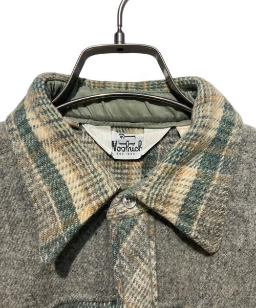 WOOLRICH（ウールリッチ）WOOLRICH (ウールリッチ) 80'sウエスタンウールシャツ ベージュ×グリーン サイズ:Lの古着・服飾アイテム