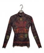 MARINE SERREマリーンセル）の古着「Second skin tattoo top」｜ブラウン