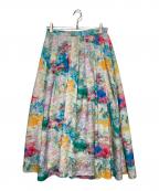 HERALBONYヘラルボニー）の古着「フレアスカート「無題(春)」」｜マルチカラー