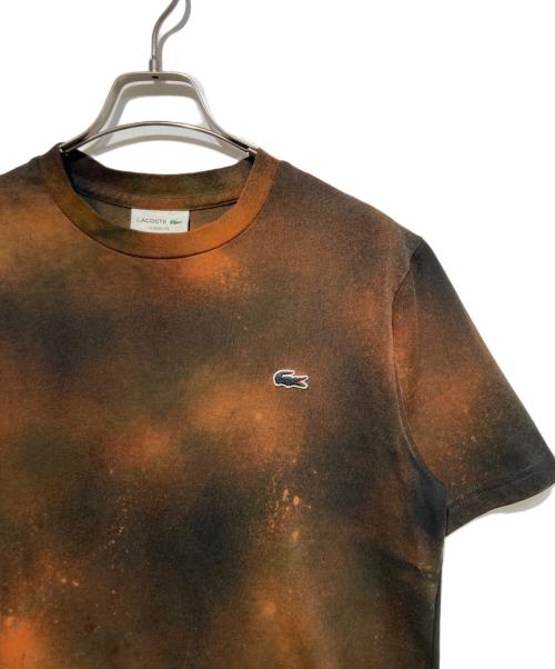 LACOSTE（ラコステ）LACOSTE (ラコステ) タイダイTシャツ ブラック×オレンジ サイズ:Sの古着・服飾アイテム