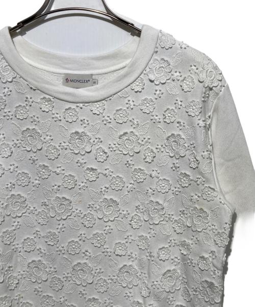 MONCLER（モンクレール）MONCLER (モンクレール) 花柄刺繍スウェット ホワイト サイズ:Ｓの古着・服飾アイテム