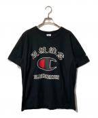 Champion×BlackEyePatchチャンピオン×ブラックアイパッチ）の古着「プリントTシャツ」｜ブラック
