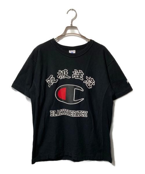 Champion（チャンピオン）Champion (チャンピオン) BlackEyePatch (ブラックアイパッチ) プリントTシャツ ブラック サイズ:Lの古着・服飾アイテム