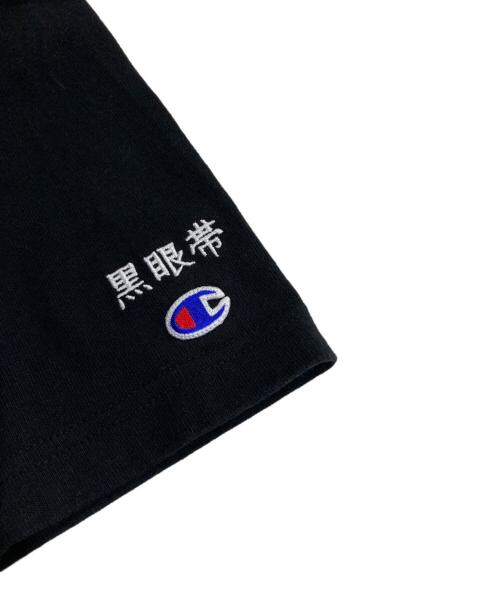 Champion（チャンピオン）Champion (チャンピオン) BlackEyePatch (ブラックアイパッチ) プリントTシャツ ブラック サイズ:Lの古着・服飾アイテム