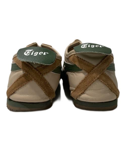 Onitsuka Tiger（オニツカタイガー）Onitsuka Tiger (オニツカタイガー) ローカットスニーカー ベージュ×グリーン サイズ:26.5の古着・服飾アイテム