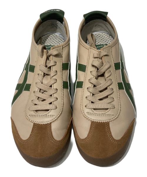 Onitsuka Tiger（オニツカタイガー）Onitsuka Tiger (オニツカタイガー) ローカットスニーカー ベージュ×グリーン サイズ:26.5の古着・服飾アイテム