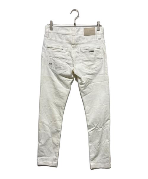 ARMANI EXCHANGE（アルマーニ エクスチェンジ）ARMANI EXCHANGE (アルマーニ エクスチェンジ) バイカーパンツ ホワイト サイズ:27の古着・服飾アイテム