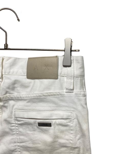 ARMANI EXCHANGE（アルマーニ エクスチェンジ）ARMANI EXCHANGE (アルマーニ エクスチェンジ) バイカーパンツ ホワイト サイズ:27の古着・服飾アイテム