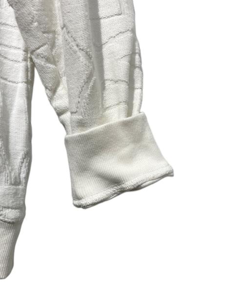 Salvatore Ferragamo（サルヴァトーレ フェラガモ）Salvatore Ferragamo (サルヴァトーレ フェラガモ) ガンチーニジャガードパイルスウェット ホワイト サイズ:Lの古着・服飾アイテム