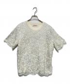 VALENTINOヴァレンティノ）の古着「フロントレースバックロゴTシャツ」｜ホワイト
