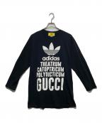 GUCCI×adidasグッチ×アディダス）の古着「コラボロングスリーブカットソー」｜ブラック