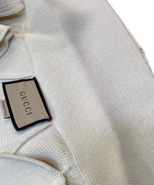 GUCCI（グッチ）GUCCI (グッチ) ダブルボタンパワショルニットジャケット アイボリー サイズ:Lの古着・服飾アイテム