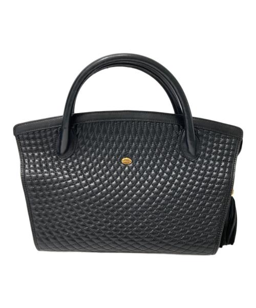 BALLY（バリー）BALLY (バリー) キルティングレザーハンドバッグ ブラックの古着・服飾アイテム