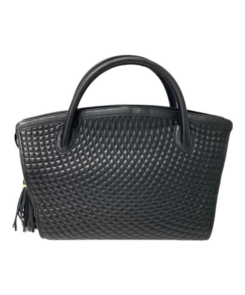 BALLY（バリー）BALLY (バリー) キルティングレザーハンドバッグ ブラックの古着・服飾アイテム