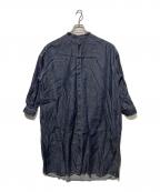 pritプリット）の古着「6ozデニムスタンドカラーワイドシャツワンピース」｜インディゴ