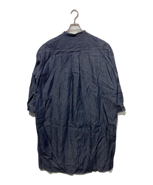 prit（プリット）prit (プリット) 6ozデニムスタンドカラーワイドシャツワンピース インディゴ サイズ:FREEの古着・服飾アイテム
