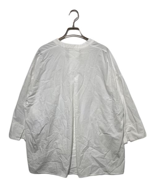 journal standard luxe（ジャーナルスタンダード ラックス）journal standard luxe (ジャーナルスタンダード ラックス) ダンプワッシャー キーネックブラウス ホワイト サイズ:Freeの古着・服飾アイテム