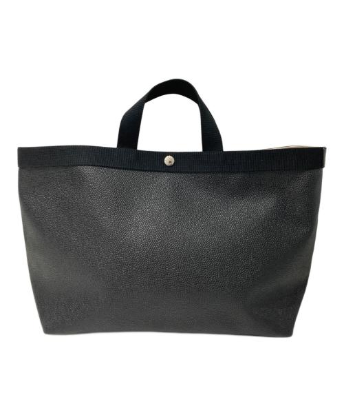 Herve Chapelier（エルベシャプリエ）Herve Chapelier (エルベシャプリエ) 705GPコーデッドキャンバスレザースクエアトートA4 ブラックの古着・服飾アイテム