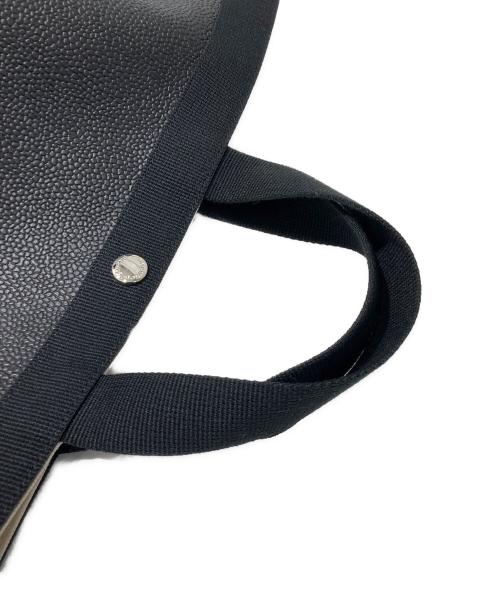 Herve Chapelier（エルベシャプリエ）Herve Chapelier (エルベシャプリエ) 705GPコーデッドキャンバスレザースクエアトートA4 ブラックの古着・服飾アイテム