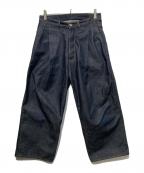 SUBLATIONSサブレーションズ）の古着「2TUCK WIDE DENIM PANTS」｜インディゴ