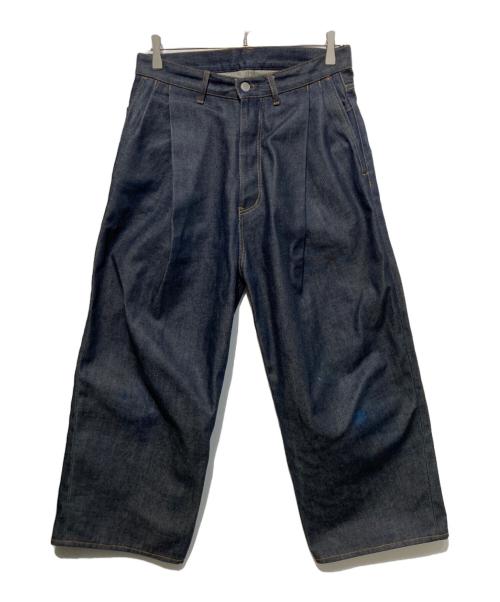 SUBLATIONS（サブレーションズ）SUBLATIONS (サブレーションズ) 2TUCK WIDE DENIM PANTS インディゴ サイズ:1の古着・服飾アイテム