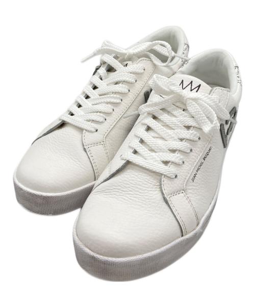 via SANGACIO（ヴィア・サンガチオ）via SANGACIO (ヴィア・サンガチオ) Jean-Michel Basquiat (ジャン ミシェル バスキア) SG8コラボローカットスニーカー ホワイト サイズ:US8の古着・服飾アイテム