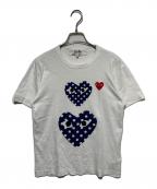 PLAY COMME des GARCONSプレイコムデギャルソン）の古着「ハートロゴTシャツ」｜ホワイト