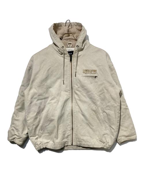 HUF（ハフ）HUF (ハフ) LANDSCAPING HOODED JACKET アイボリー サイズ:XLの古着・服飾アイテム