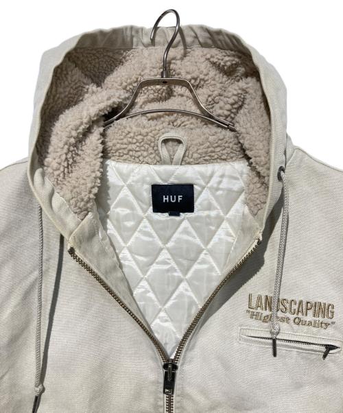 HUF（ハフ）HUF (ハフ) LANDSCAPING HOODED JACKET アイボリー サイズ:XLの古着・服飾アイテム