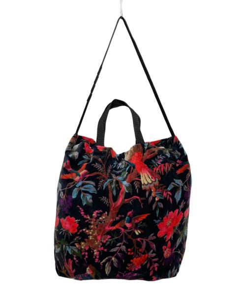 Engineered Garments（エンジニアドガーメンツ）Engineered Garments (エンジニアードガーメンツ) ベロアトートバッグ ブラック×ピンクの古着・服飾アイテム