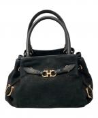 Salvatore Ferragamoサルヴァトーレ フェラガモ）の古着「ダブルガンチーニトートバッグ」｜ブラック