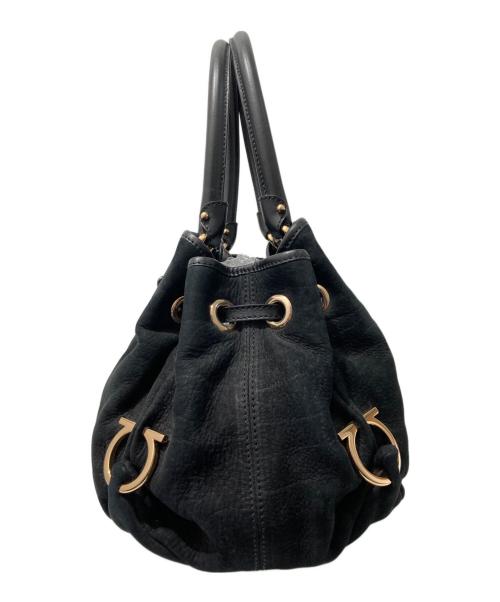 Salvatore Ferragamo（サルヴァトーレ フェラガモ）Salvatore Ferragamo (サルヴァトーレ フェラガモ) ダブルガンチーニトートバッグ ブラックの古着・服飾アイテム