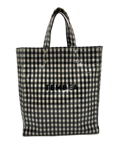 TEMBEA（テンベア）TEMBEA (テンベア) ペーパートートS ブラック×ホワイトの古着・服飾アイテム