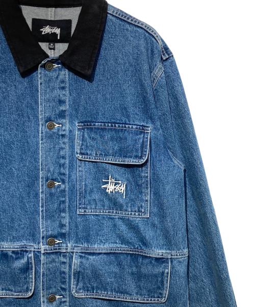 stussy（ステューシー）stussy (ステューシー) Denim Chore Coat ブルー サイズ:Mの古着・服飾アイテム