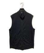 COMOLIコモリ）の古着「シルクネップジャージベスト」｜ブラック
