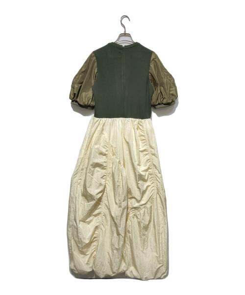 OMMO（オーエムエムオー）OMMO (オーエムエムオー) MA-1 HALF SLEEVE DOCKING OP カーキ×ホワイト サイズ:38の古着・服飾アイテム