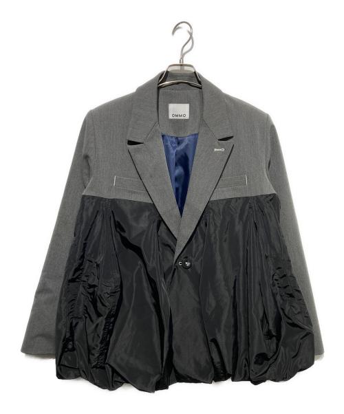 OMMO（オーエムエムオー）OMMO (オーエムエムオー) FLASK PATTERN DOCKING JK グレー×ブラック サイズ:36の古着・服飾アイテム