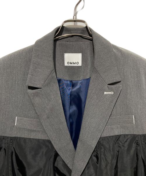 OMMO（オーエムエムオー）OMMO (オーエムエムオー) FLASK PATTERN DOCKING JK グレー×ブラック サイズ:36の古着・服飾アイテム