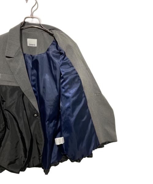 OMMO（オーエムエムオー）OMMO (オーエムエムオー) FLASK PATTERN DOCKING JK グレー×ブラック サイズ:36の古着・服飾アイテム