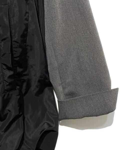 OMMO（オーエムエムオー）OMMO (オーエムエムオー) FLASK PATTERN DOCKING JK グレー×ブラック サイズ:36の古着・服飾アイテム