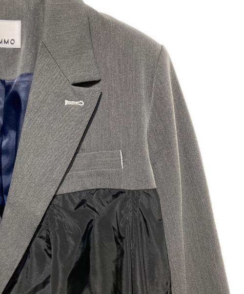 OMMO（オーエムエムオー）OMMO (オーエムエムオー) FLASK PATTERN DOCKING JK グレー×ブラック サイズ:36の古着・服飾アイテム