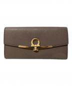 Salvatore Ferragamoサルヴァトーレ フェラガモ）の古着「ガンチーニ コンチネンタル ウォレット」｜ベージュ