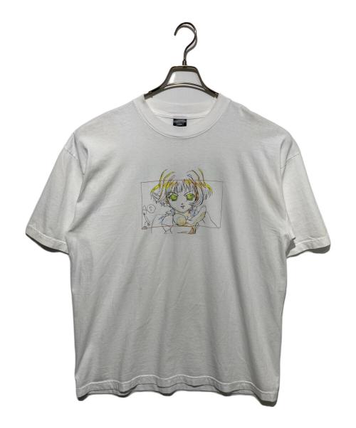 LQQK STUDIO（ルックスタジオ）LQQK STUDIO (ルックスタジオ) Motion Graphics HARMONY CEL MIX 01 Tシャツ ホワイト サイズ:Ｌの古着・服飾アイテム